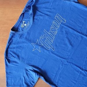 Southpaw Guitars/Gibson T-shirt, Men's Large, Blue